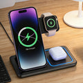 Estação de Carregamento Celular, Fone e Smartwatch 3 em 1